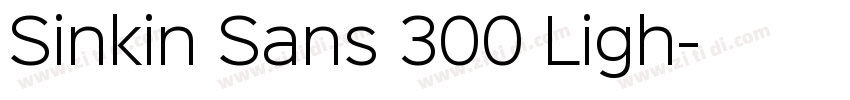 Sinkin Sans 300 Ligh字体转换